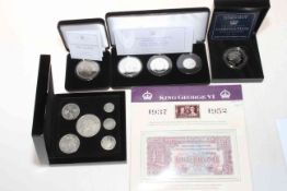 A Cinderella six coin set crown to threepence for King Edward VII dated 1936,