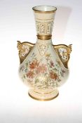 Large two handled Royal Worcester Blushware vase, shape no. 1279, 38cm high.