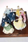 Collection of seven Royal Doulton figurines The Last Waltz, First Dance, Tina, Miss Kay, Ninette,