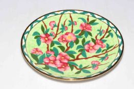 Newhall Boumier Ware floral plaque, signed L. Boullenier.