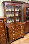 Georgian mahogany bookcase,