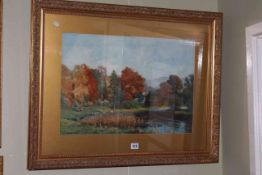 Heaton Cooper, River Brathray, Nr Ambleside, watercolour, signed and dated 1919 lower left,