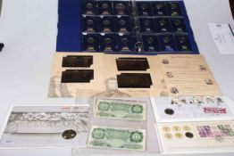 Great British Icons UK 24ct Gold Plated Bank Note Collection inc £50 Christopher Wren,