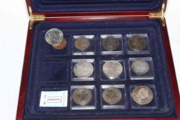 Case of coinage including two Canada 1911,