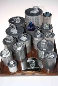 Fifteen pieces of Swarovski glass with original containers including Elephant, Car, Plane, Birds,