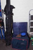 Collection of coarse fishing tackle to include four rods, two reels, fishing box, keep net,