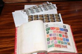 Worldwide schoolboy stamp album including early US presidential, Polish postmarks,