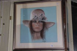 P.B. Butler, pastel portrait, signed and dated 1971, 45cm by 46cm, in contemporary glazed frame.