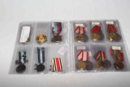 Collection of military medals including WWI Victory medal (19470 PTE W. I.