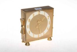 Vintage Imhof gilt mantel clock, 16cm.