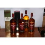 Six bottles of whisky including boxed Grants Distillery Edition,