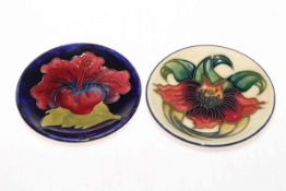 Two small Moorcroft Pottery pin dishes.