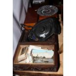 Marco Cortesi Barbus Severn fishing reel, flying helmet, microscope in box,