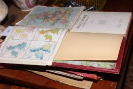 Ordnance Survey map books including 1922 cloth maps, John Bartholomew 1939, Philip's Atlas,