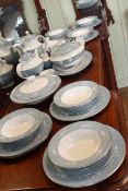 Royal Doulton 'Reflection' thirty eight piece dinner service with three tureens.