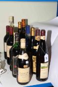 Twelve bottle of wine and spirits including Chateau Moulin Du Brevil 1989, Claret Bordeaux,