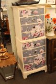Shabby Chic chest of drawers in the style of a chest on chest.