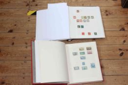 Eight worldwide stamp album collection.