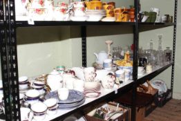 Collection of glasswares and china including Royal Albert 'Masquerade' coffee set,