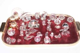 Collection of small Swarovski crystal pieces