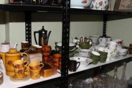 Large quantity of table china including Portmeirion 'Phoenix' coffee set, Palissy 'Taurus',