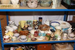 Collection of porcelain including Moorcroft, Maling, Royal Crown Derby, Sylvac, Paragon, etc.