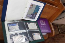 Ephemera, stamps and coin cover collection inc an album of 1960s - 1970s covers inc Cotswold (W. G.