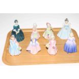 Collection of eight small Royal Doulton figures including Wendy, Babie, Tinkle Bell and Tootles.