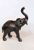 Leather model elephant, 50cm.