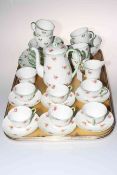 Shelley Shamrock part tea set (twenty one pieces) and Shelley fifteen piece coffee set.