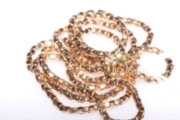 9 carat gold chain necklace, 64cm length.