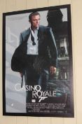 Framed 'Casino Royale' poster, modern.