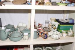 Denby tableware, Aynsley and other teaware, Masons collectors plates, Portmeirion vase, etc.