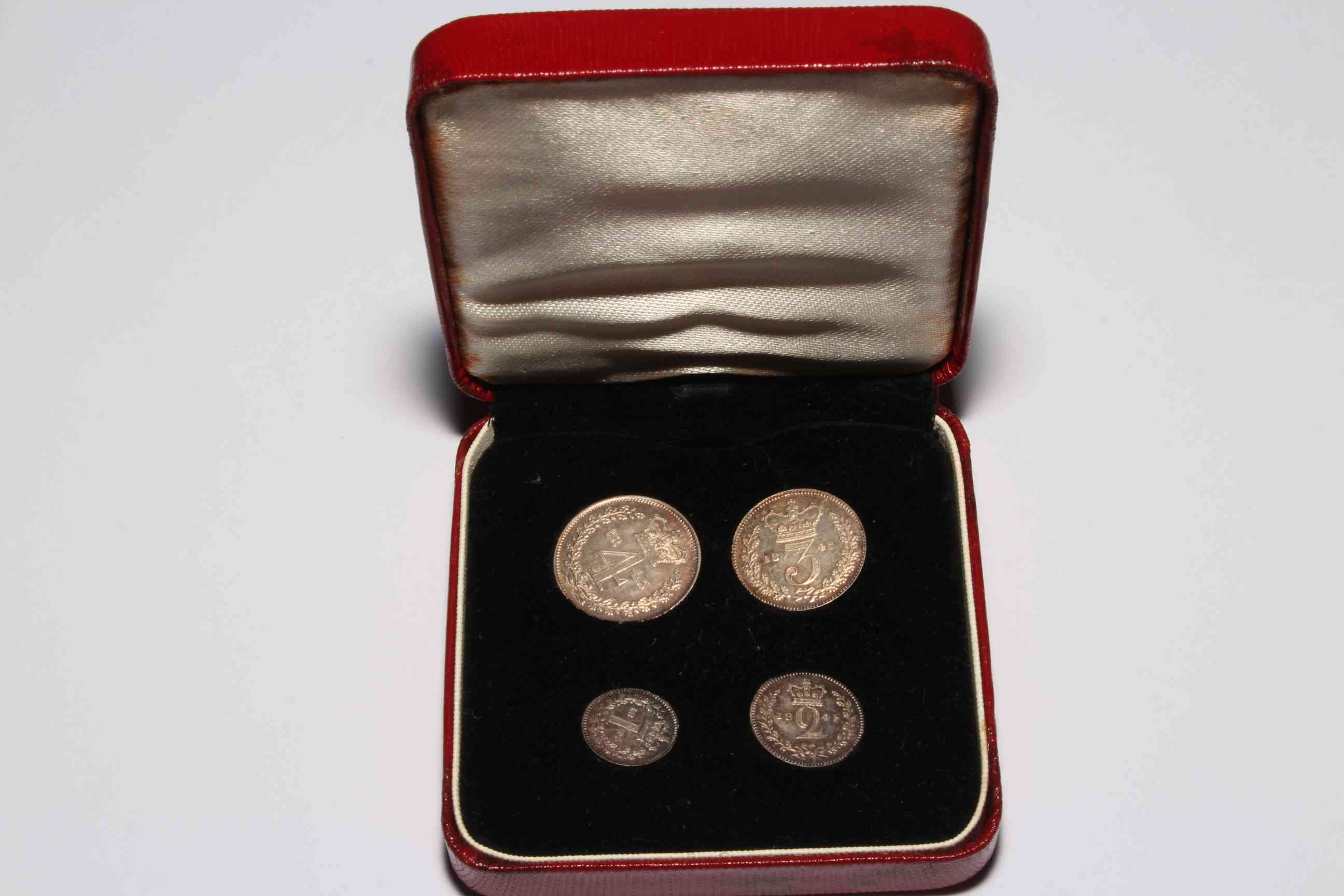 1845 Queen Victoria Maundy Set in box.