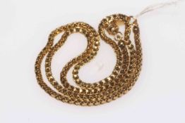 9 carat gold chain link necklace, 46cm.