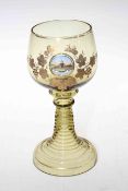 Large Coblenz souvenir wine goblet, 22cm.