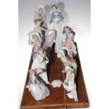 Collection of ten Lladro female figures.