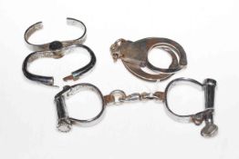 Vintage handcuffs including Hiatts 1960 (3).