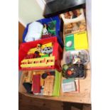 Boxes of toy cars, collectables, etc.