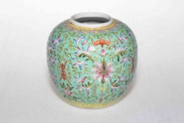 Chinese polychrome ginger jar, 12cm.