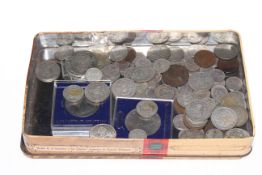 Box of silver and other coins.