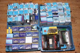 Four trays of Diecast toy cars including Vanguards, Corgi Classics, Corgi.