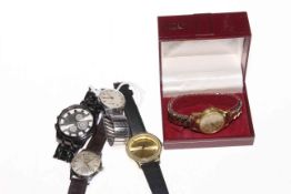 Collection of five gents wristwatches.