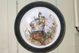 Continental porcelain wall plaque, 36cm.