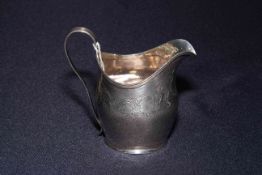 Peter, Anne and William Bateman silver cream jug with engraved decoration, London 1804.