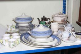 Reliable Princess blue and white porcelain including tureens, pagoda teawares, plates, etc.