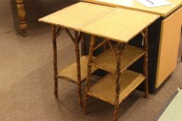 Two Victorian bamboo occasional tables.