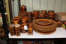 Collection of Hornsea 'Heirloom' pottery including teapot, butter dish, approximately 48 pieces.