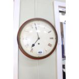 Antique 8" dial fusee wall clock.