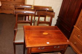 Set of four 19th Century mahogany bar back dining chairs,